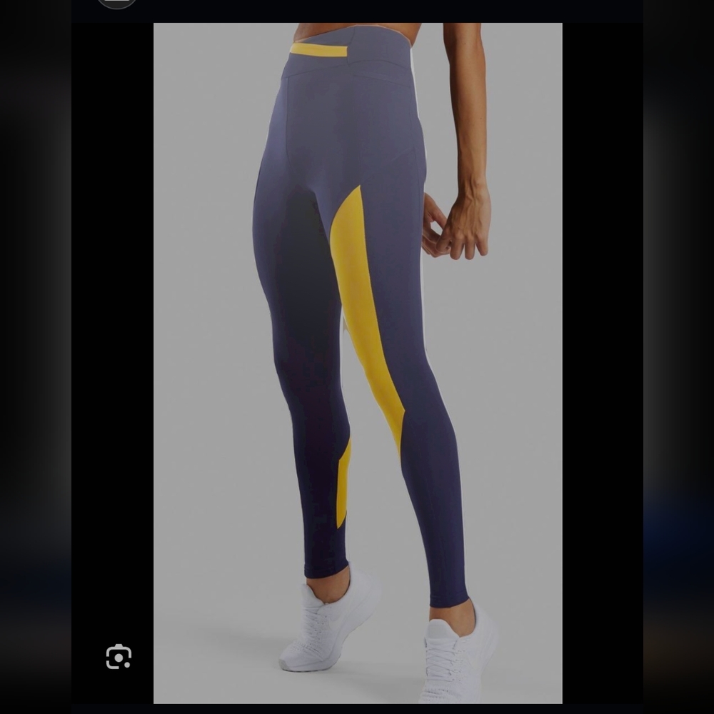 4 FOR $100  -  Navy and Yellow Gymshark Leggings